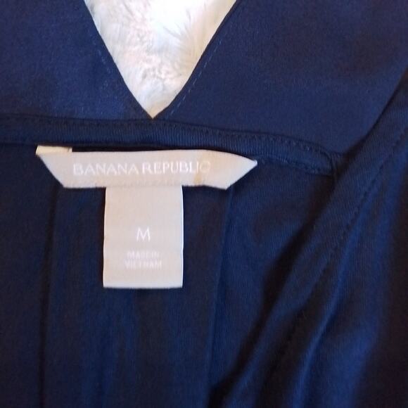 Banana Republic Womens Tank Sz‎ M Navy Blue Racerback Oversized Relaxed Fit - Picture 5 of 6